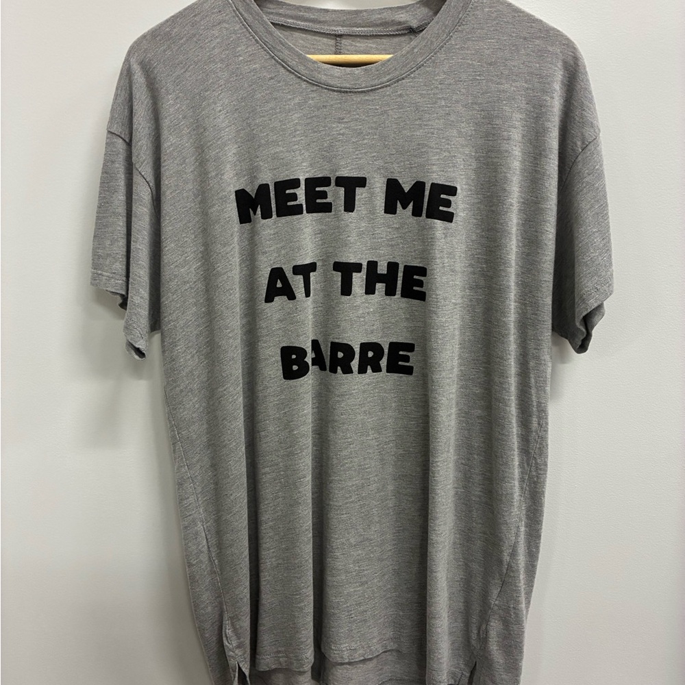 good hYOUman Gray 'Meet Me At The Barre' Short Sleeve Tee